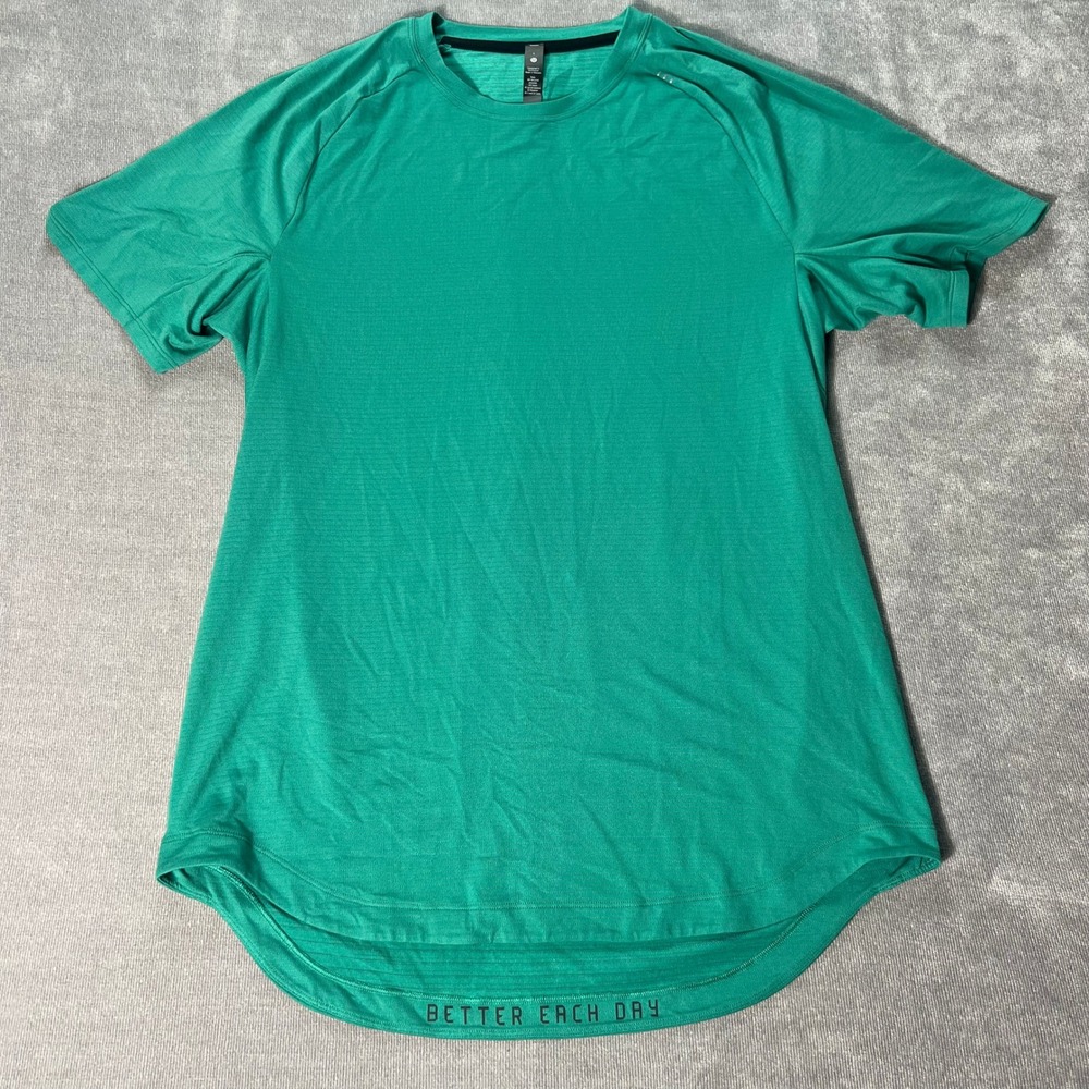Lululemon Mens Metal Vent Tech SS 2.0 Training Shirt Large Green Gym Activewear